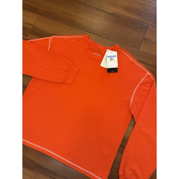Nike Other - Jordan Flight Heavyweight Long Sleeve Crew T-Shirt Orange IF1829-673 Mens Medium